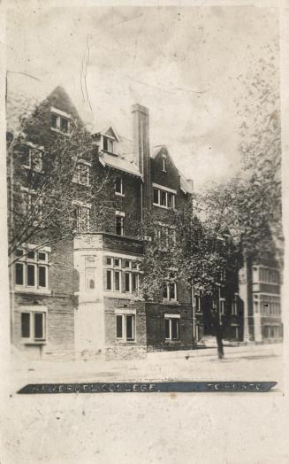 Black and white photograph of a very large Victorian building complex and grounds.