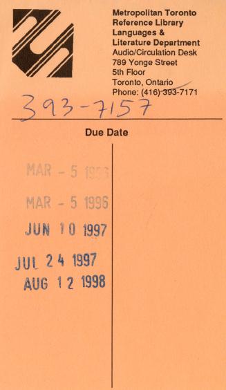 Orange due date card.