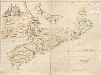 Map of Nova Scotia or Acadia; with the islands of Cape Breton and St. John's 