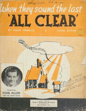 Cover features: title and composition information; inset facsimile photograph of Eddie Allen of…