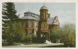 Picture of large library building with tower. 