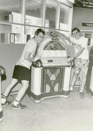 Moving a juke-box at the Teen Hub, North York Central Library