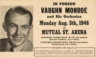 Card is an advertisement for a concert on Monday August 5, 1946.