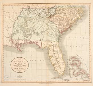 A new map of part of the United States of North America containing the Carolinas and Georgia, also the Floridas and part of the Bahama Islands &c.  from the latest authorities