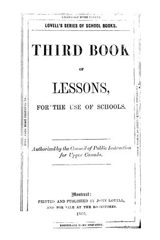 Third book of lessons, for the use of schools