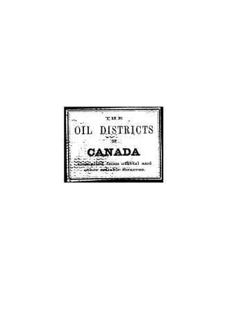 The oil districts of Canada, comp