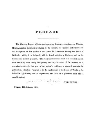 Meteorological journal and report [r]elative to the currents, climate, and navigation of that portion of the lower St