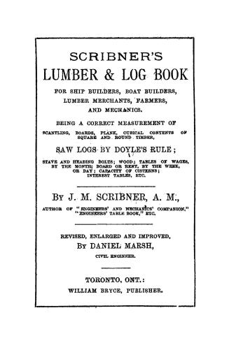 Scribner's lumber & log book