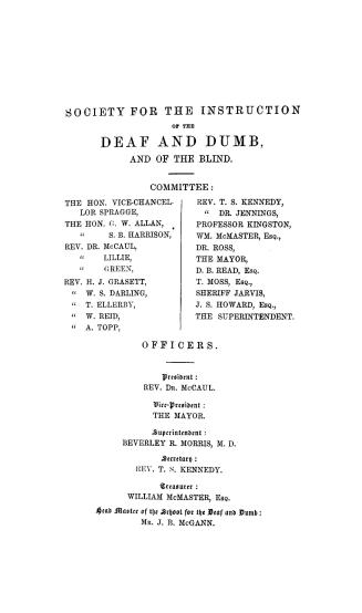  THIRD ANNUAL REPORT OF THE SOCIETY FOR THE INSTRUCTION OF THlI DEAF AND DUMB, AND OF THE BLIND…