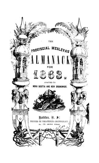 The Provincial Wesleyan almanack