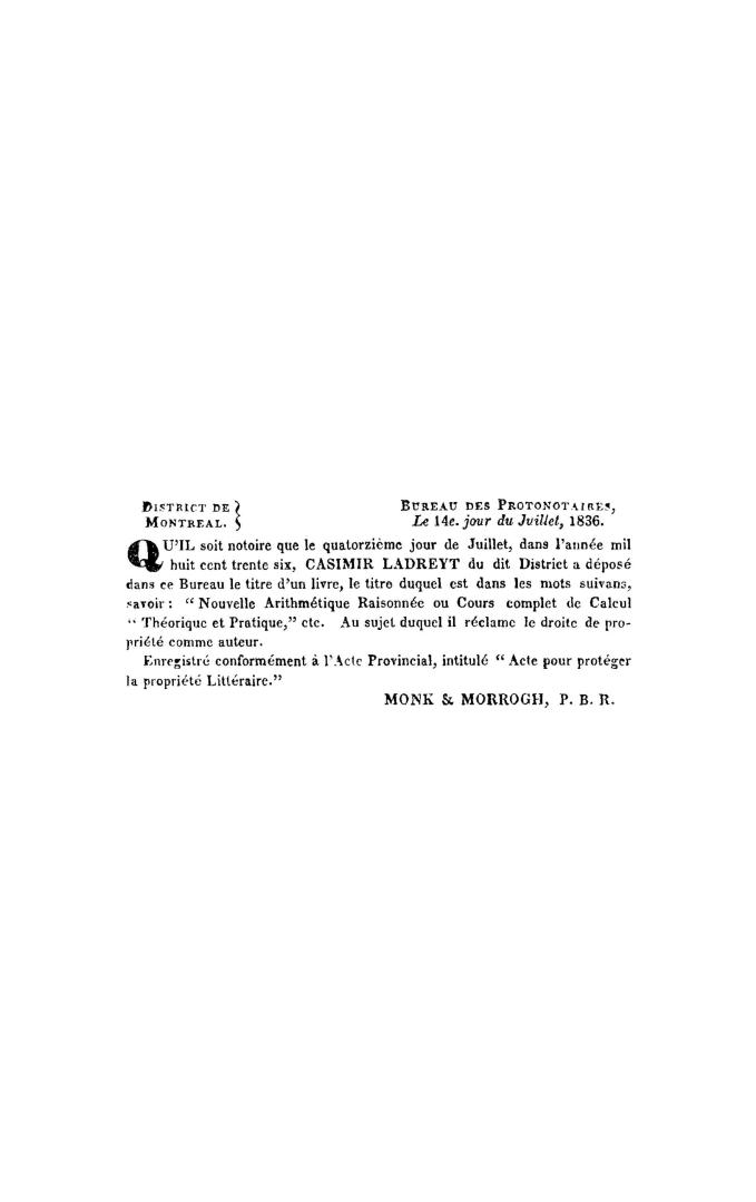 Nouvelle arithmétique raisonnée, ou Cours complet de calcul théorique et pratique, à l'usage des élèves des collèges et des maisons d'éducation