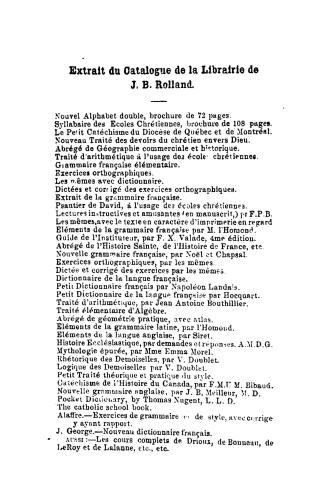 Grammaire française élémentaire, avec une méthode d'analyse grammaticale et d'analyse logique à l'usage des écoles chrétiennes