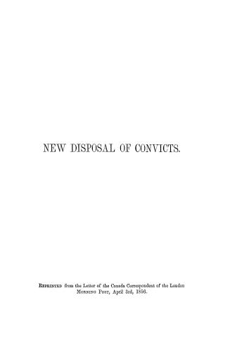 New disposal of convicts