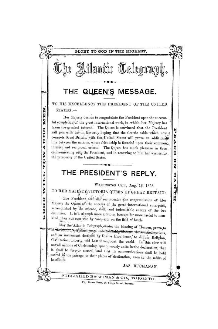 The Atlantic telegraph, by W.H. Russell, illustrated by Robert Dudley