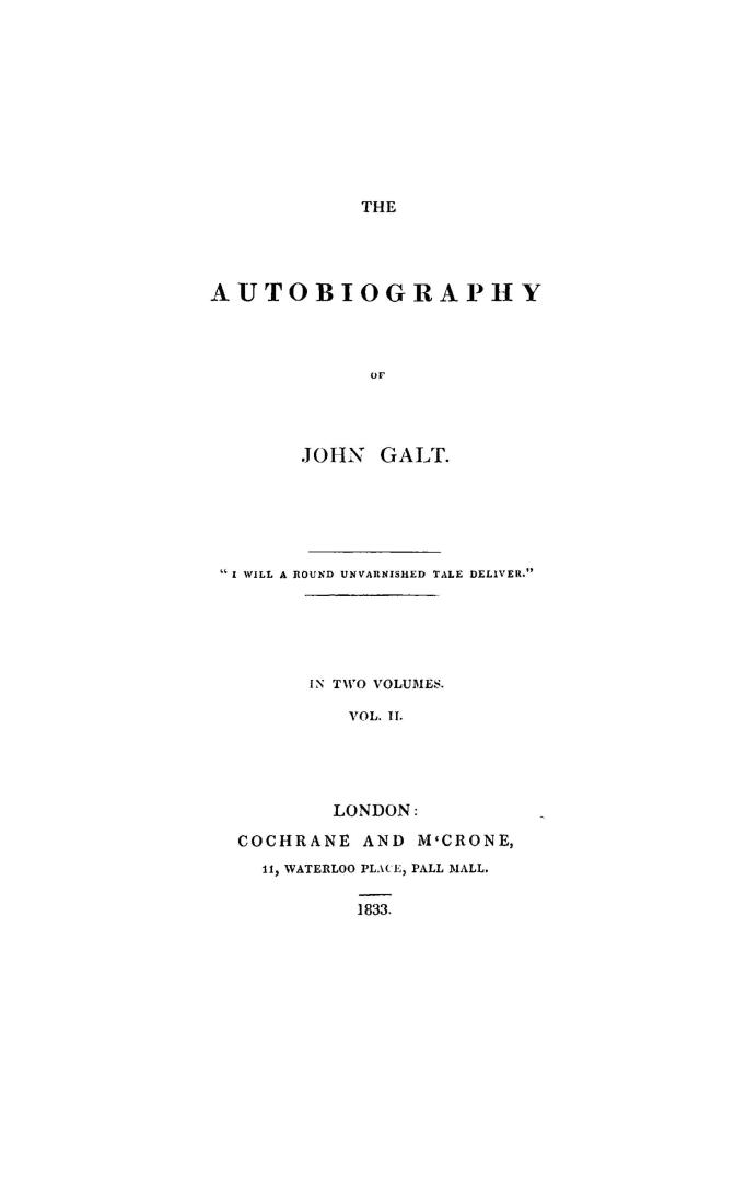 The autobiography of John Galt