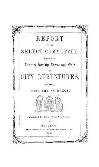 Report...in 1852 with evidence