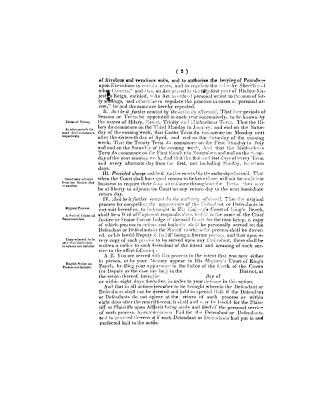 An act to repeal part of and amend the laws now in force respecting the practice of His Majesty's Court of King's bench, in this province, passed 17th January, 1822