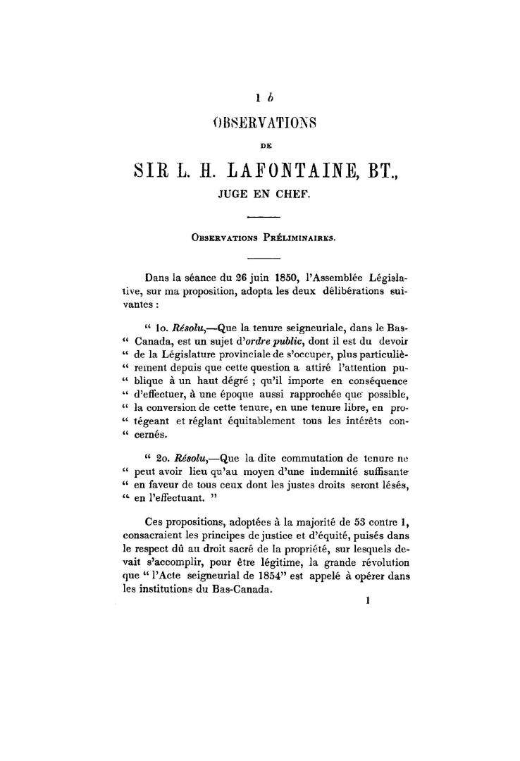 Lower Canada reports. Décisions des tribunaux du Bas-Canada. Questions seigneuriales