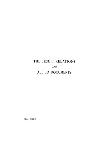 The Jesuit relations and allied document