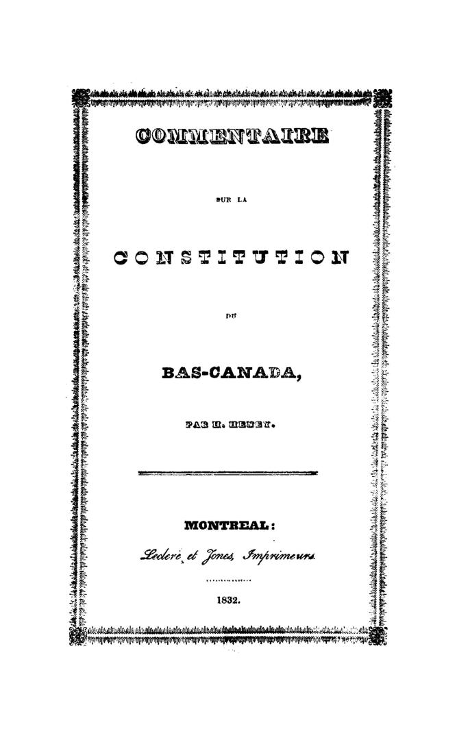 Commentaire ou observations sur l'acte de la 31e année du régne de George III, chap