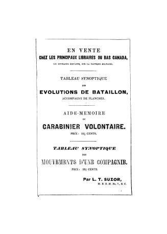 Exercices et évolutions d'infanterie tels que révisés par ordre de Sa Majesté, 1862