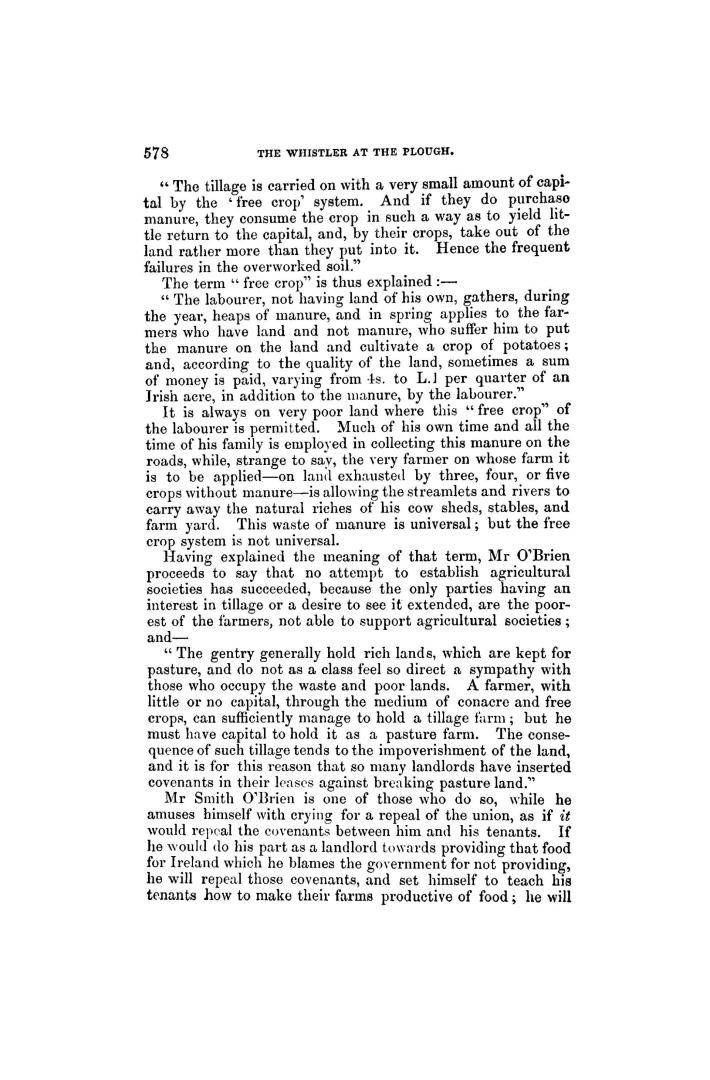 The whistler at the plough, containing travels, statistics, and descriptions of scenery and agricultural customs in most parts of England, with letter(...)