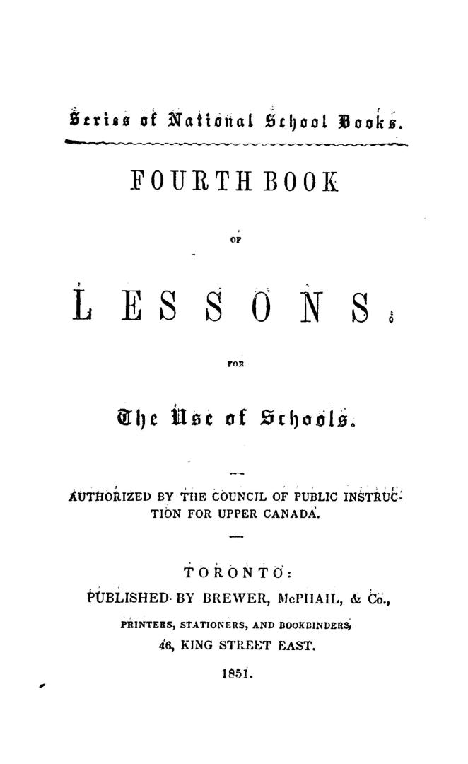 Fourth book of lessons for the use of schools