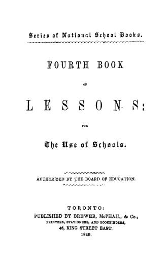 Fourth book of lessons for the use of schools