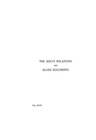 The Jesuit relations and allied document