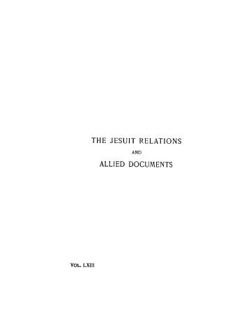 The Jesuit relations and allied document