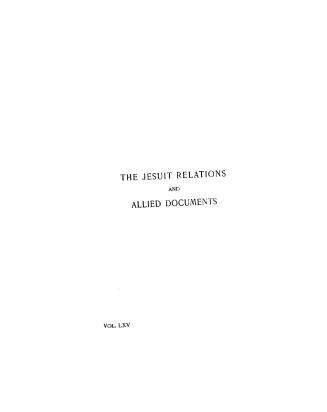 The Jesuit relations and allied document