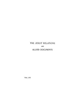 The Jesuit relations and allied document