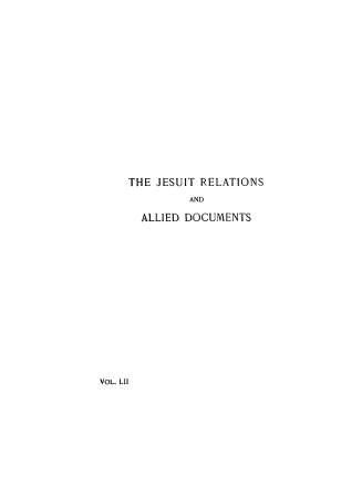 The Jesuit relations and allied document