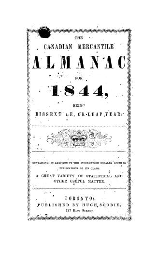 The Canadian mercantile almanack