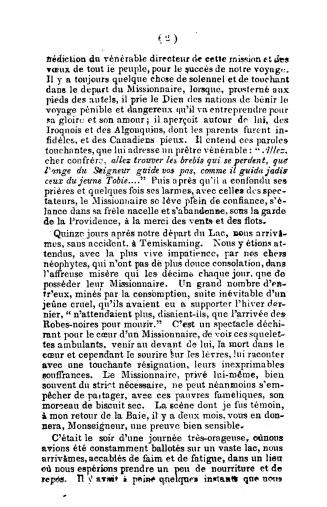 Mission de la Baie d'Hudson, lettre du R