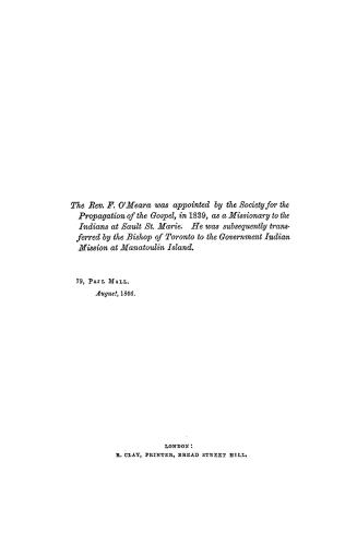 Report of a mission to the Ottahwahs and Ojibwas on Lake Huron