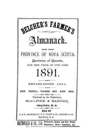 Belcher's farmer's almanack for the year of our Lord