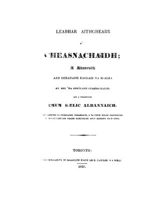 Leabhar aithghearr a'cheasnachaidh, a shonruich ard Sheanadh Eaglais na h-Alba gu bhi 'na sheeladh ceasnachaidh, air a tharruing chum Gaelic Albannaic(...)