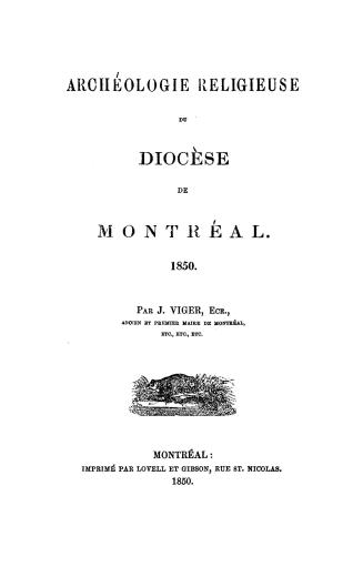 Archéologie religieuse du diocèse de Montréal