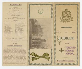 Jubilee of the Toronto Normal School : general programme