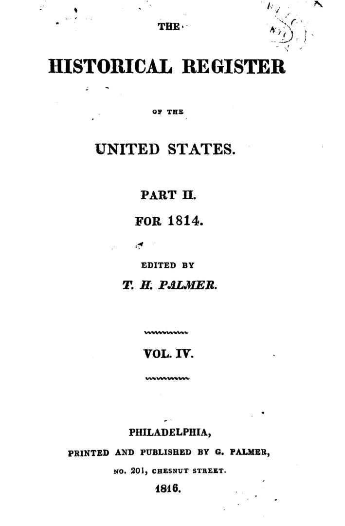 The historical register of the United States