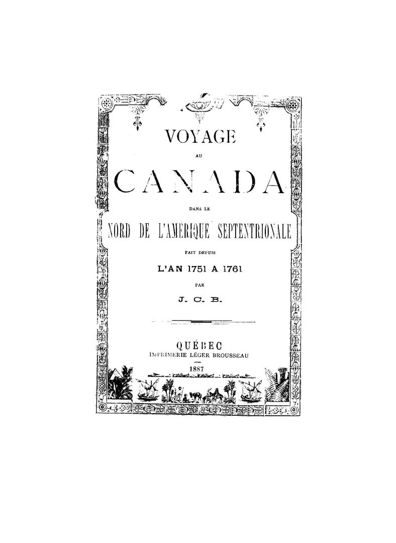 Voyage au Canada dans le nord de l'Amérique Septentrionale