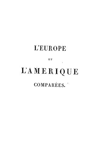 L'Europe et l'Amérique comparées