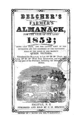 Belcher's farmer's almanack for the year of our Lord