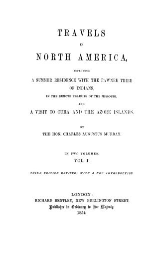 Travels in North America during the years 1834, 1835, & 1836