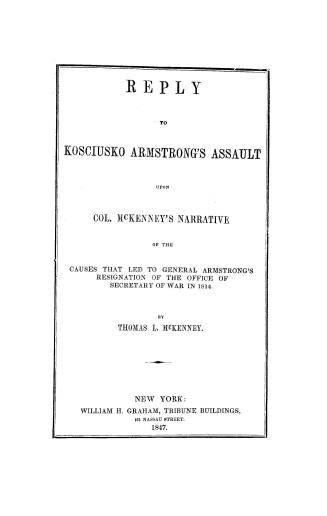 Reply to Kosciusko(!) Armstrong's assault upon Col