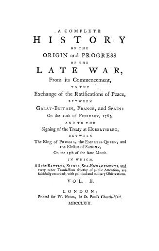 A complete history of the origin and progress of the late war, from its commencement to the exchange of the ratifications of peace between Great Brita(...)