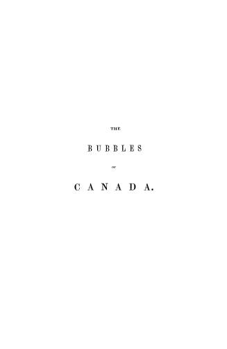 The bubbles of Canada