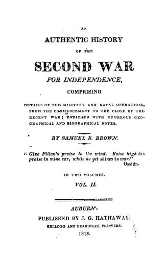 An authentic history of the second war for independence