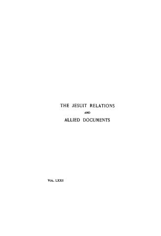 The Jesuit relations and allied document